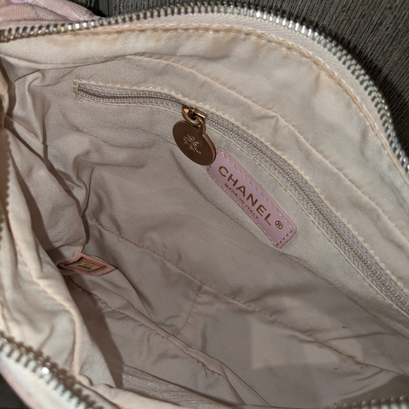 Chanel CC Travel Line Nylon Shoulder Bag (baby pink) 💗 - Picture 15 of 17
